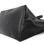 Calfskin Y Tote Black