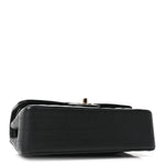 Caviar Chevron Quilted Small Double Flap Black