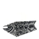 Canvas Embroidered Large Plan De Paris Book Tote Black White