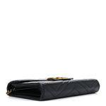 Calfskin Matelasse GG Marmont Chain Wallet Black