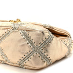 Metallic Calfskin Crochet Medium Chanel 19 Flap Gold