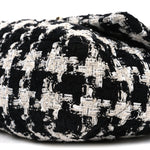 Tweed Quilted Large Chanel 19 Flap Black Ecru White
