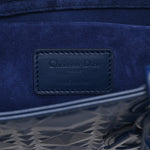 Calfskin Cannage Diamond Medium Lady D-Joy Navy Blue