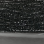 Textured Calfskin Script Logo Wallet On Chain Black