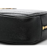 Grain De Poudre Matelasse Monogram Mini Lou Camera Bag Black