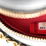 Lambskin Quilted Chain Around CC Round Clutch With Chain Black