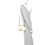 Caviar Quilted Small Boy Flap White