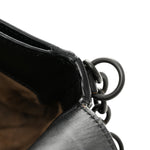 Nappa Intrecciato Small Double Pocket Flap Black