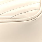 Calfskin Matelasse Small GG Marmont Chain Shoulder Bag White
