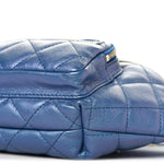 Iridescent Calfskin Quilted All About Waist Belt Bag Dark Blue