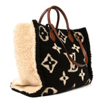 Shearling Monogram Giant Teddy Onthego GM Black White