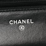 Lambskin Quilted Wallet On Chain WOC Black