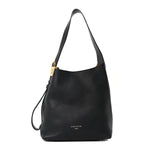 Grained Calfskin Low Key Hobo PM Black
