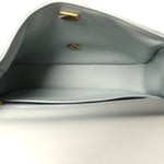 Lambskin Enamel Pearl Quilted Mini Charm Me Square Flap Light Blue