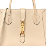 Boarded Plutone Calfskin Medium Jackie 1961 Tote Mystic White