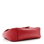Calfskin Matelasse Mini GG Marmont Shoulder Bag Hibiscus Red