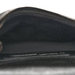 Saffiano Mini Binder Clip Bag Black White