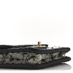 Tweed Braided Calfskin Mini My Own Frame Flap Grey Black
