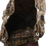 Zucca Drawstring Flap Backpack Tobacco