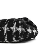 Tweed Quilted Large Chanel 19 Flap Black White