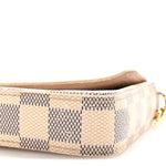 Damier Azur Pochette Felicie Chain Wallet Rose Ballerine