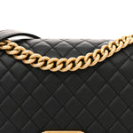 Caviar Quilted Medium Boy Flap Black