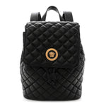 Calfskin Quilted Medusa Backpack Black