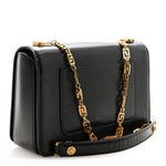 Calfskin Medallion Tribute Shoulder Bag  Black