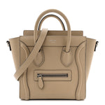 Drummed Calfskin Nano Luggage Dune