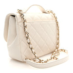 Caviar Quilted Medium Business Affinity Flap White