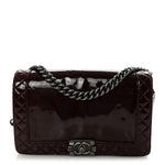 Patent New Medium Boy Reverso Flap Burgundy