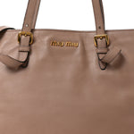 Soft Calf Studded Shopping Tote Cammeo