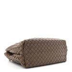 Nappa Intrecciato Medium Andiamo Shoulder Bag Taupe Grey