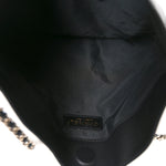 Calfskin Quilted Chain Flat Tote Black