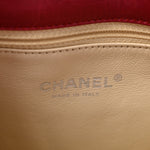 Glazed Calfskin Quilted Soft Boy Flap Red