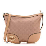 Metallic Monogram Small Lovely Heart Messenger Pink