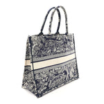 Canvas Embroidered Large Dioriviera Toile De Jouy Reverse Book Tote Blue