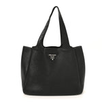Vitello Daino Soft Large Dynamique Tote Black