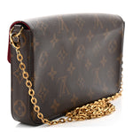 Monogram Pochette Felicie Chain Wallet Fuchsia