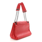 Caviar Small Accordion Flap Red