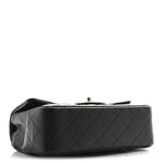 Lambskin Quilted Mini Rectangular Flap Black