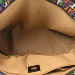 Zucca Spalmati Patent Zucchino Screen Print Medium Roll Tote Tobacco Multicolor Black