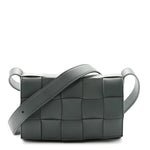 Lambskin Maxi Intrecciato Small Cassette Crossbody Bag Thunder