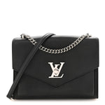 Soft Calfskin My Lockme Chain Bag BB Black