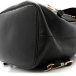 Suede Calfskin Medium Faye Backpack Black