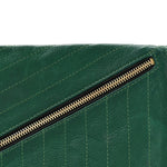 Calfskin Trophe Twist Pocket Shoulder Bag Emerald