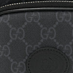 GG Supreme Monogram Azalea Calfskin Mini Retro Interlocking G Bag Black