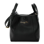 Calfskin Medium Signature Bucket Bag Black