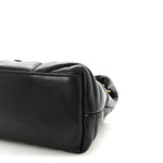 Lambskin Quilted Small Loulou Puffer Monogram Chain Satchel Black
