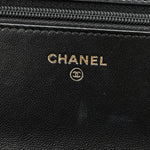 Lambskin Quilted Chanel 19 Wallet On Chain WOC Black